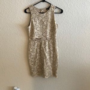 Gold lace dress